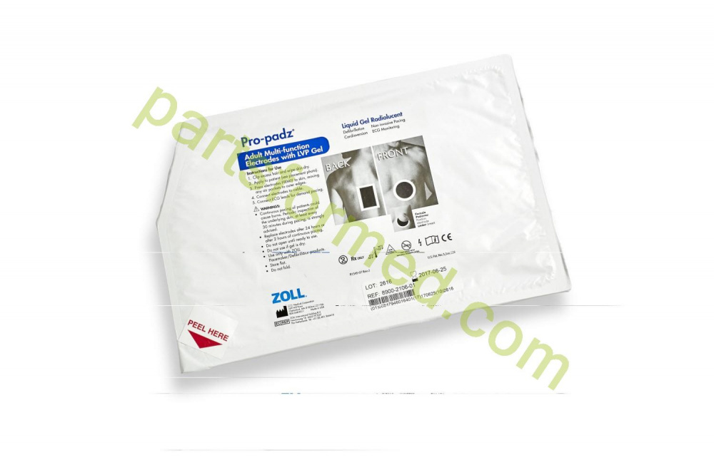 8900-2106-01 Électrode à gel liquide radiotransparente ZOLL Pro-Padz® pour défibrillateur ZOLL MRE-Series