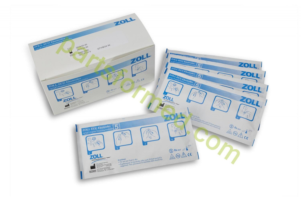 8900-0005 Électrodes rectangulaires ZOLL ECG pour défibrillateur ZOLL MREX-Series
