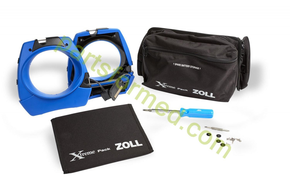 8000-0741 حقيبة حمل ZOLL Xtreme Pack™ II، حافظة مطاطية مصبوبة مع حقيبة خلفية وجيوب جانبية NIBP وكابل تمديد مودم لـ ECG ذو 12 سلكًا لجهاز مزيل الرجفان ZOLL M-Series