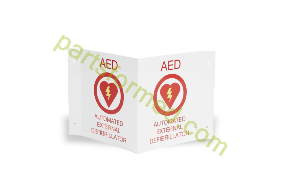 8000-0825 Kit de señalización de pared ZOLL AED, una señalización de pared empotrada y una señalización de pared 3D para desfibrilador ZOLL AED Plus