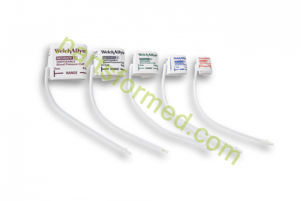 8300-0797-01 ZOLL Neonatal cuff kit, one of each size №1-5, single tube with male luer connector for defibrillator ZOLL X-Series