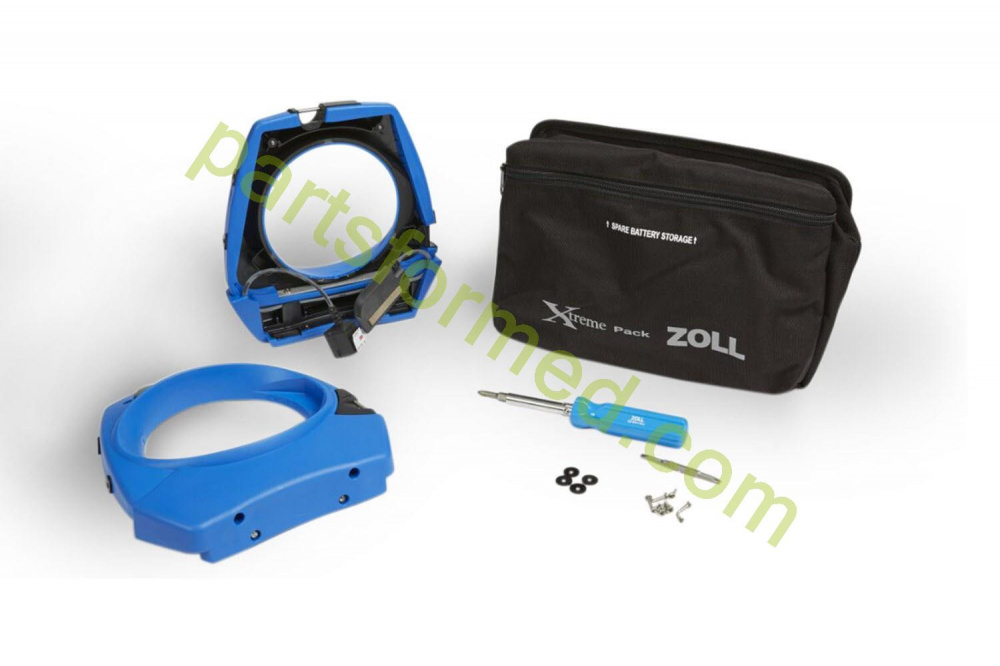 8000-0740 حقيبة حمل ZOLL Xtreme Pack™ II، حافظة مطاطية مصبوبة مع حقيبة خلفية للاستخدام مع المجاذيف، وNIBP وكابل تمديد مودم لـ 12 سلكًا لجهاز إزالة الرجفان ZOLL M-Series