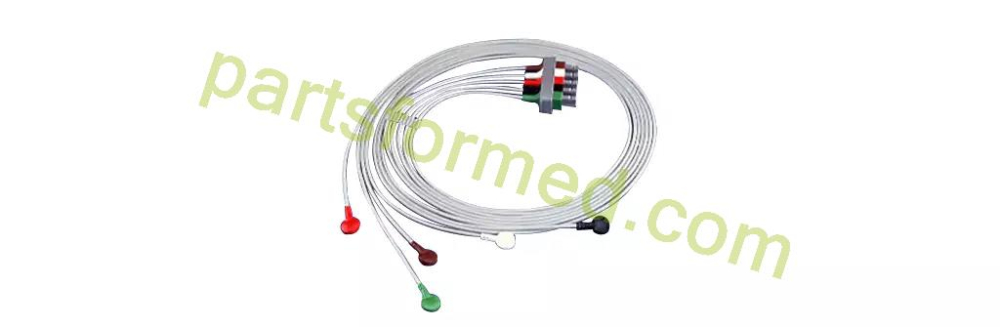 飞利浦 M1625A 原装电缆 5 导联心电图导线组带按扣（AAMI）