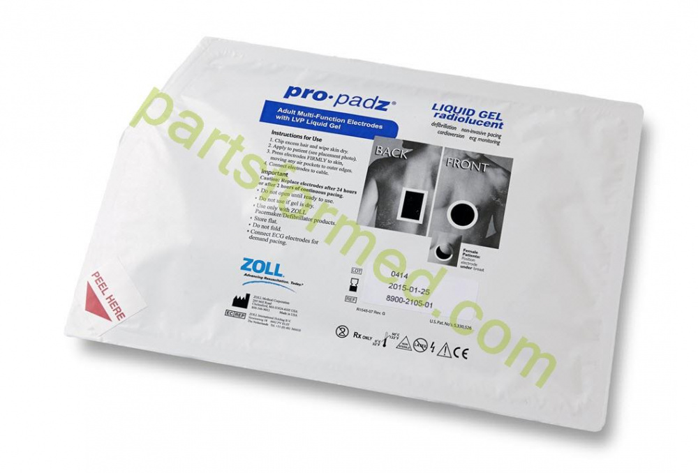 Pro-Padz® Рентгенопрозрачный жидкий гелевый электрод 8900-2105-01 ZOLL для дефибрилляторов ZOLL M-R-E-Series
