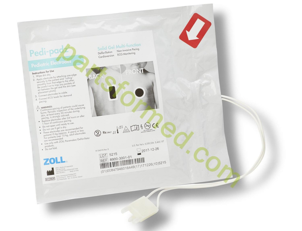 8900-3000-01 ZOLL Pedi-Padz® Solid gel electrode for defibrillator ZOLL M-R-E-X-Series