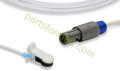 Reusable adult ear clip SpO2 Sensor for Schiller patient monitors 