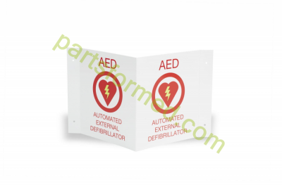 8000-0825 ZOLL AED wall sign kit, one flush and one 3D wall sign for defibrillator ZOLL AED Plus