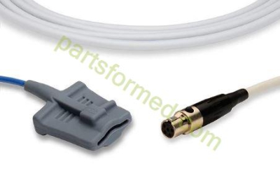 Capteur SpO2 à pointe souple en silicone adulte réutilisable pour moniteurs patients Generra/Pace Tech