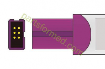 Многоразовый педиатрический датчик SpO2, "мягкий силиконовый наконечник" для мониторов пациента Lohmeier
