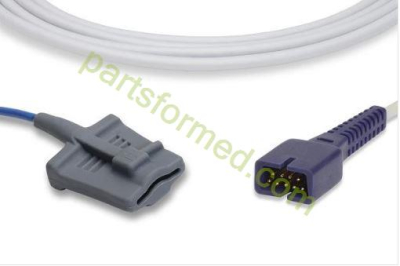Reusable adult silicone soft tip SpO2 Sensor for Fukuda Denshi patient monitors