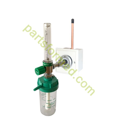 Флоуметр с пузырьковым увлажнителем кислорода, многоразовый, разъем DIN