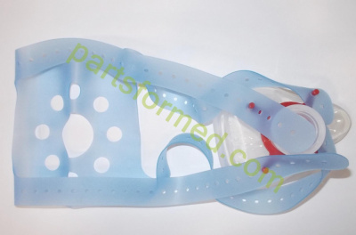 Silicone full-face mask reusable, infant size 1 with head strap