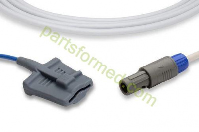 Reusable adult silicone soft tip SpO2 Sensor for DRE patient monitors