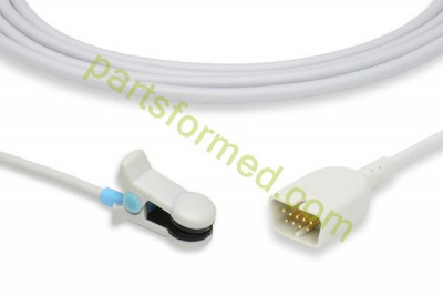 Reusable adult ear clip SpO2 Sensor for Nihon Kohden patient monitors