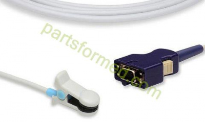Reusable adult ear clip SpO2 Sensor for GE (Oximax Tech) patient monitors